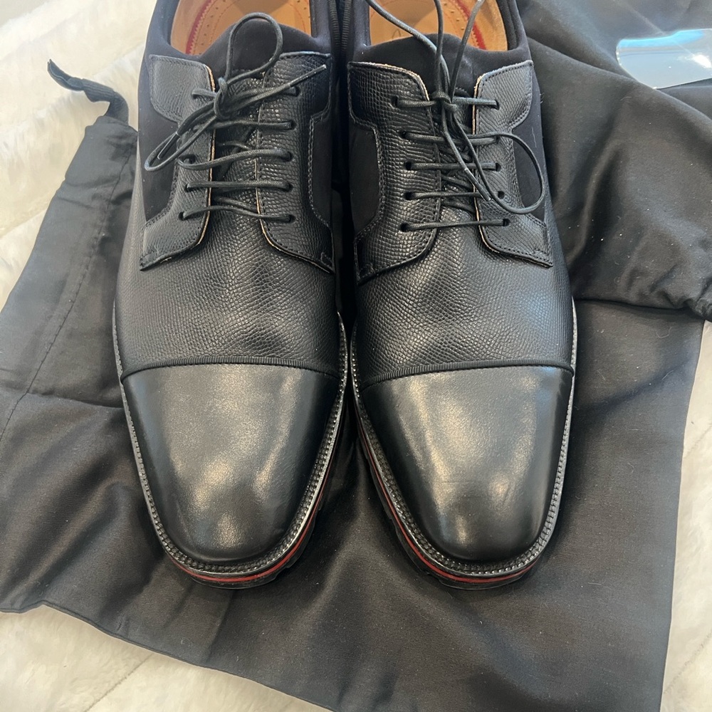 Designer Black Leather Christian
Louboutin Men's Shoes